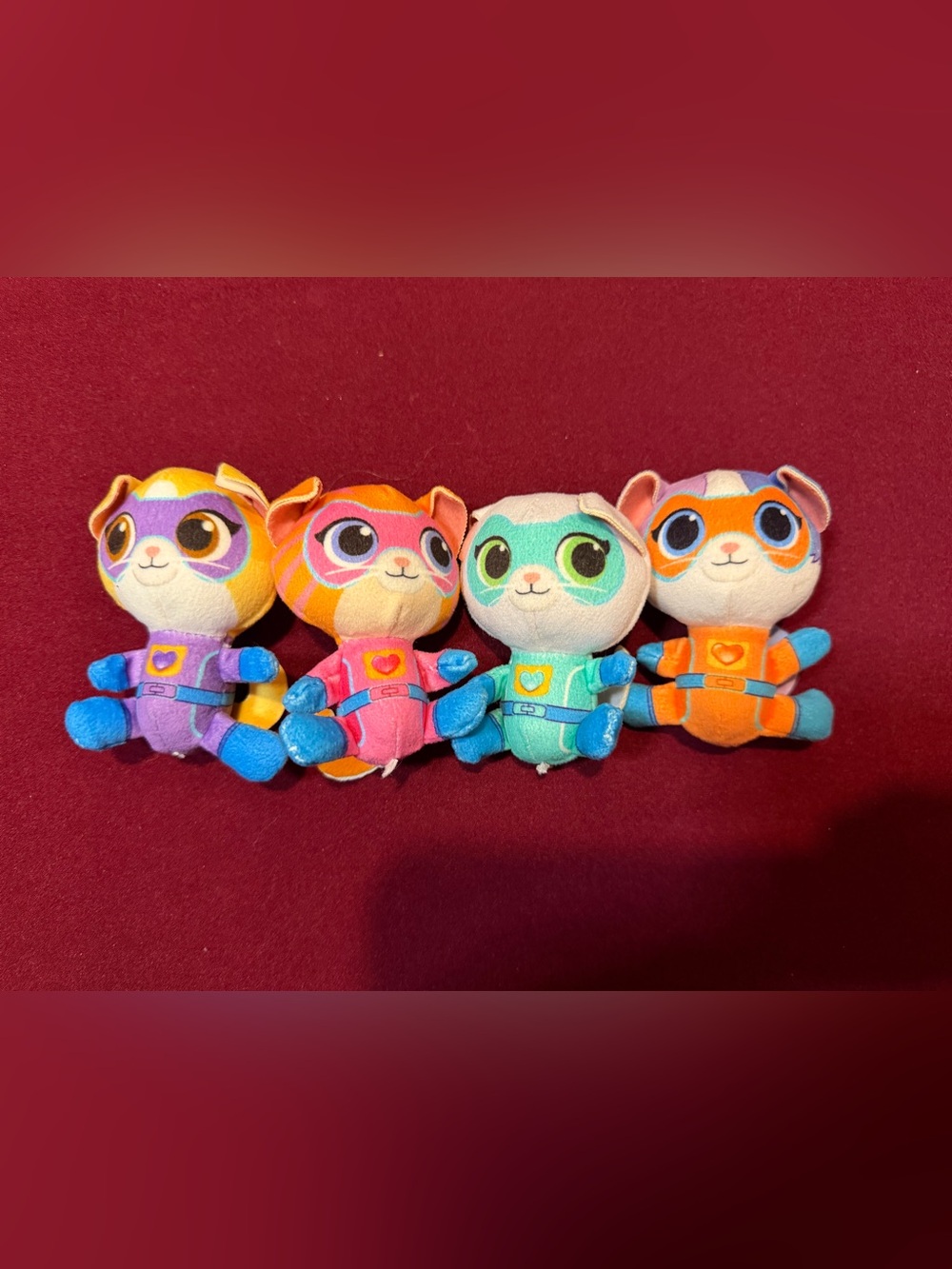 Disney Junior SuperKitties Plush Set of 4 Ginny Sparks Buddy Bitsy Stuffed Toys